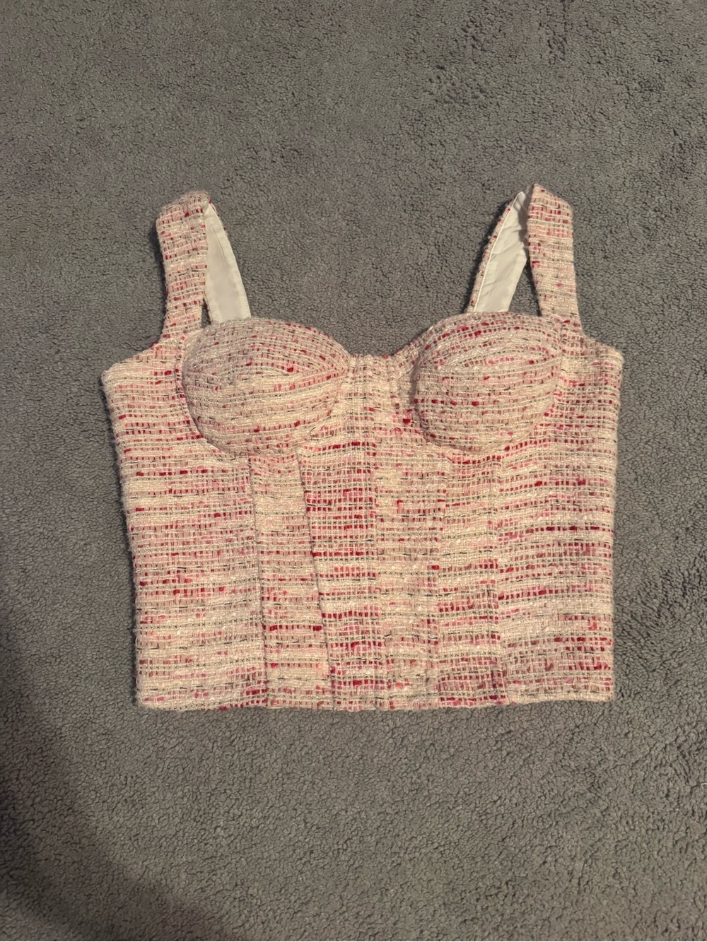 Pink Tweed Corset Top